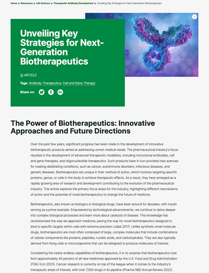 unveiling key strategies for next-generation biotherapeutics