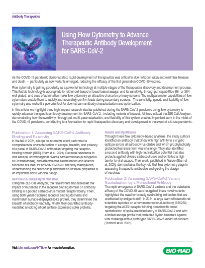Using Flow Cytometry to Advance Therapeutic Antibody Development